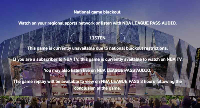 Blackout Restriction NBA