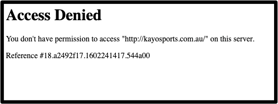 Kayo Sports Proxy Error 1